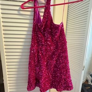 Sparkling Pink Sequin Dress